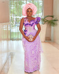 The Lilac Bloom Aso Ebi Gown