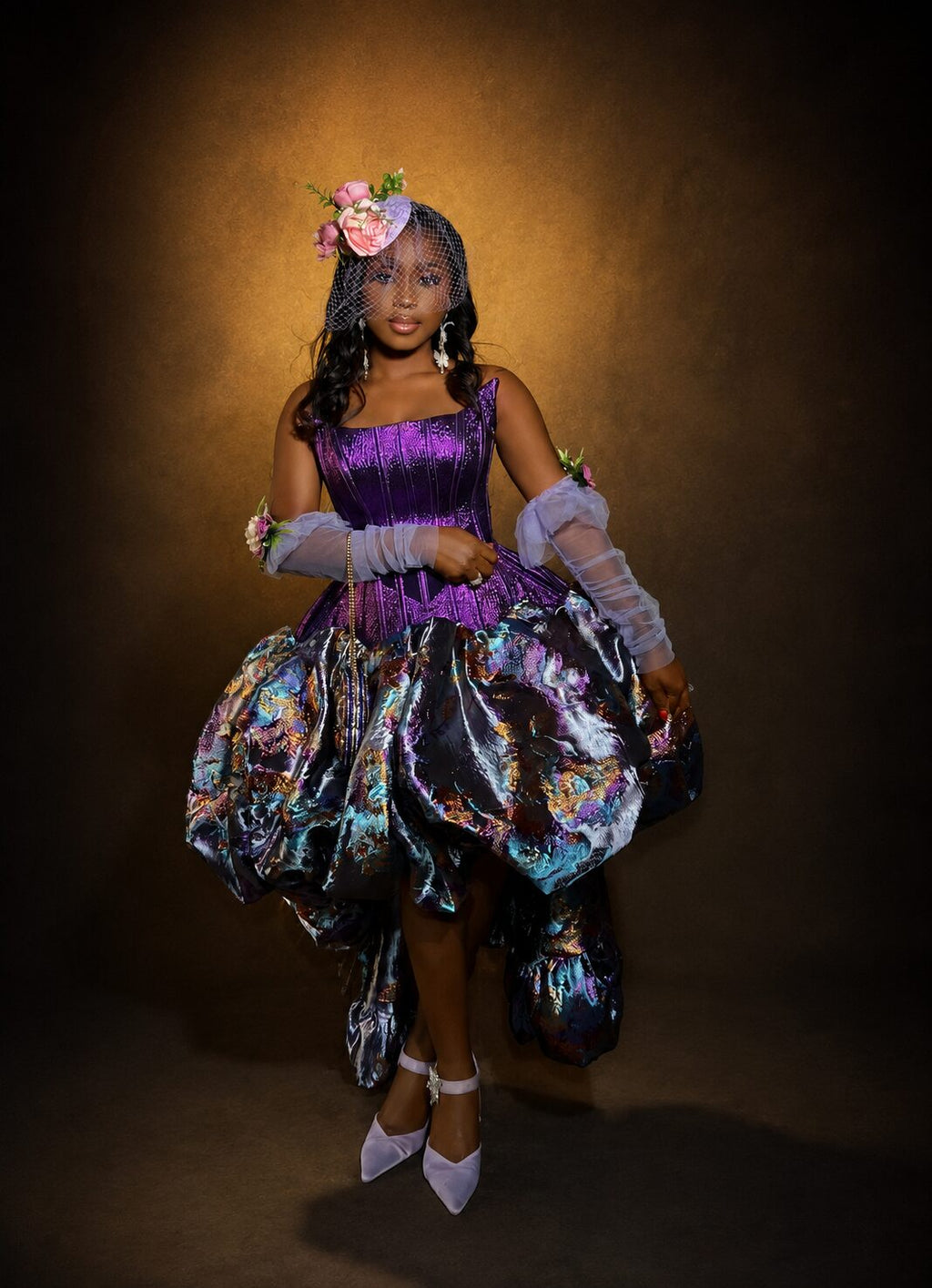 The Violet Bloom Corset Dress