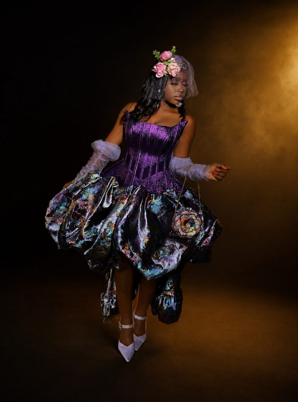 The Violet Bloom Corset Dress