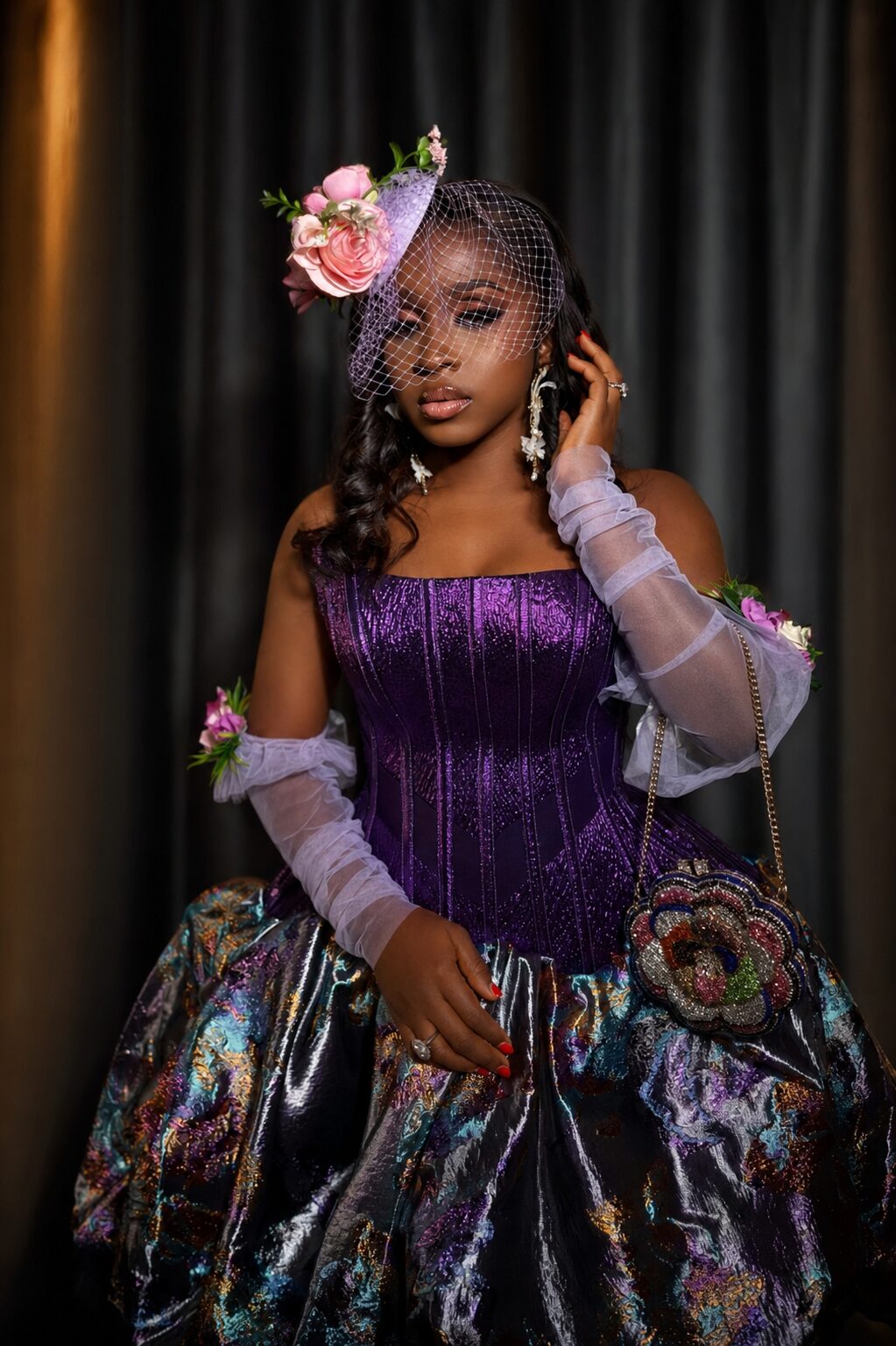 The Violet Bloom Corset Dress