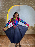 The Prism Print Denim Set